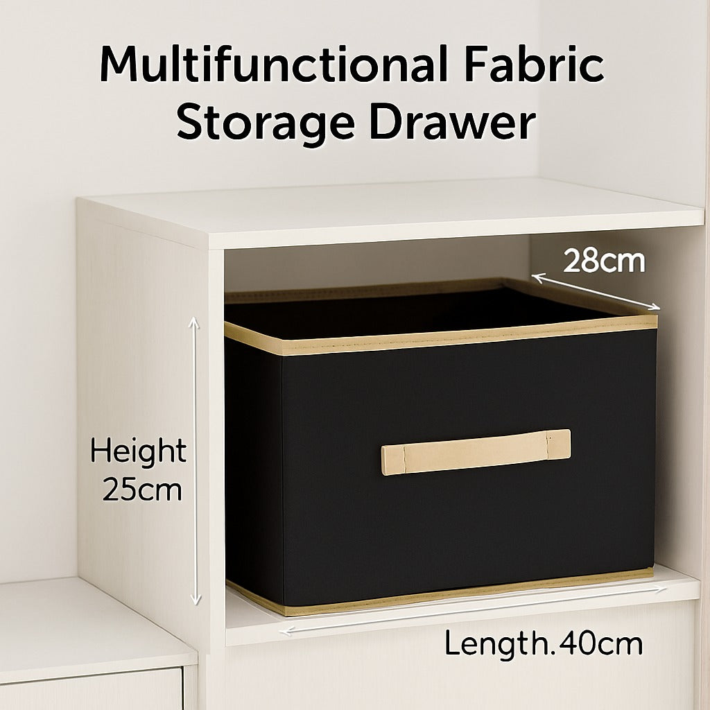 HomVault multipurpose Black Storage Box (Pack Of 1)