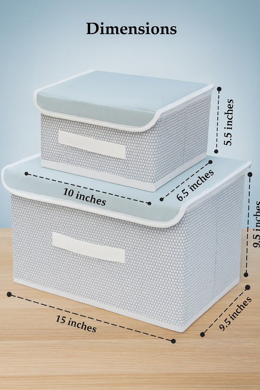 HomVault Multipurpose Storage Boxes (Pack of 2)